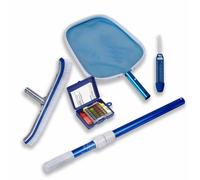 Kit di pulizia acqua per piscine completo di kit analisi e retino