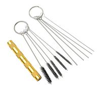 Kit di pulizia per aerografo | Spazzola di pulizia per tubi | Strumento per aghi in acciaio inossidabile per punte e ugelli, accessorio portatile per artigiani e hobby creativi a casa
