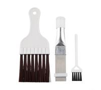 Kit di pulizia per asciugatrice, 3 pezzi, con spazzole in plastica e pettine flessibile per la pulizia delle bobine del condizionatore d'aria e del frigorifero