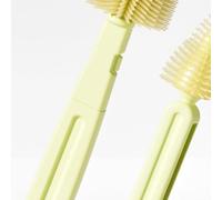 Kit di pulizia per bottiglie da viaggio per bambini, organizzatore per cittadini, set di pulizia compatto, strumento multifunzione per la pulizia del capezzolo, dispenser di sapone, coppa Rim Silicon