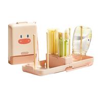 Kit di pulizia per bottiglie da viaggio per bambini, organizzatore per cittadini, set di pulizia compatto, strumento multifunzione per la pulizia del capezzolo, dispenser di sapone, coppa Rim Silicon