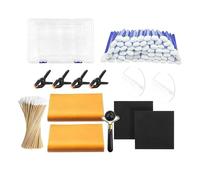 Kit di Pulizia per Carte Collezionabili,Kit Restauro Carte e Cura, Accessori Materiali per Il di Carte Sportive, Piastre, Morsetti, Soluzione Detergente, Panni, Strumenti per Appiattire, Scatola