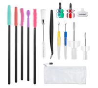 Kit di Pulizia per Macchina da Cucire - Taglia-cuci | Spazzole per Pulizia Macchina da Cucire con Custodia - Per trapuntatura, laboratorio creativo, officina, studio, scrivania, cassetto