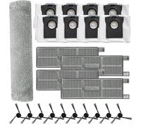Kit di pulizia per Mova Z5/Z5 Pro/Z50 Ultra - 4 filtri+1 panno moci+8 sacchetti per la polvere+10 spazzole laterali, parti di ricambio per aspirapolvere, mocio in microfibra, sacchetti in tessuto non