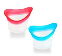 Kit di pulizia per occhi in silicone, 2 pezzi, per lavare gli occhi, portatile, trasparente, con contenitore per sollievo rapido per occhi stanchi, pulizia della polvere, irritanti per il trucco