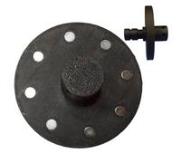 Kit di pulizia per telaio da 6,5 x 6,5 cm, con base magnetica rotante a 360°, compatibile con tubi da giardino e idropulitrici, ideale per lavare la parte inferiore del veicolo sulle auto