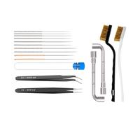 Kit di pulizia per ugelli della stampante da 17 pezzi con pulitore da 0,15/0,25/0,35/0,4/0,5 mm + 2 pinzette + 2 chiavi a L
