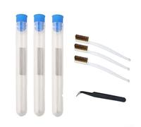 Kit di pulizia ugelli per stampanti 3D con 30 pin da 0,4 mm, pinzette, spazzole in rame e silicone per manutenzione Bambu Lab A1