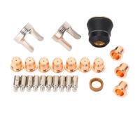 Kit di punta della torcia taglio al plasma 24pcs durevoli alti consumatori in acciaio inossibile in lega di zinco in ottone per PTM60 IPT60 PT40 IPT40 Serie Plasma Serie