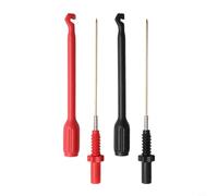 Kit di puntali per multimetro automobilistico con clip per piercing da 4 mm, per l'uso con tutti i cavi a banana da 4 mm nei lavori elettrici automobilistici (lunghezza corta)