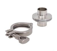 Kit di puntali per saldatura, 102 mm, SS304, con tre morsetti e guarnizione in PTFE per apparecchiature farmaceutiche per tubazioni farmaceutiche (25 mm)