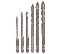 Kit di punte elicoidali a 4 scanalature, acciaio trattato termicamente e applicazione multi-materiale (4 mm-10 mm) per uso professionale Set di punte per cacciavite a gambo esagonale