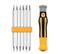 Kit di punte per cacciavite a prova di manomissione - Punte in acciaio al cromo vanadio, manico ergonomico in PP, isolato per l'uso su computer, interruttori e piccoli elettrodomestici