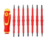Kit di punte per cacciavite da elettricista con utensili manuali isolati e acciaio al cromo vanadio per riparazioni e manutenzione professionali