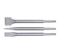 Kit di Punte per Trapano a Percussione Rotanti a Punta Piatta in Acciaio Al Carbonio per Scalpelli per Lavori in Calcestruzzo di Piastrelle (SDS PLUS (impugnatura tonda))