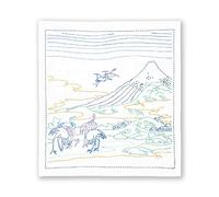 olympus Thread Sashiko Kit da ricamo Hana Fukin Hokusai Katsushika serie Umezawa Campi di Amleto, in provincia di Sagami tessuto stampato