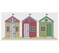 Kit Di Punto Croce O Schema - Florashell - Tre Capanni Sulla Spiaggia