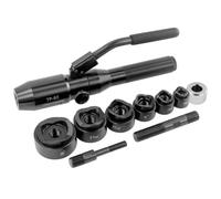 Kit di Punzonatura Idraulica Manuale con 6 Stampi (22,5-61,5mm) e Custodia - Attrezzo Professionale per Tubi Elettrici, Scatole di Distribuzione, Lamiere di Acciaio Dolce e Piastre di Ferro