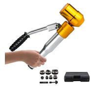 Kit di punzonatura idraulica, utensile per punzonatura manuale, utensili per lamiere da 10T, punzonatrice idraulica per metallo da 22,5-61,5 mm, per alluminio, acciaio inossidabile