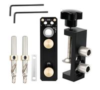 Kit di punzonatura profilata in alluminio, per profili in alluminio con punzonatrice profilata, 2 punte a gradini M6, 2 chiavi esagonali, guida del foro regolabile per 2020/2040/3030/3060/4040 in