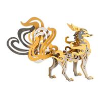 Kit di puzzle 3D in metallo cinese mitico modello creatura, 85 pezzi, montaggio fai da te Steampunk in metallo meccanico a nove code volpe, decorazioni creative da scrivania per ufficio e casa