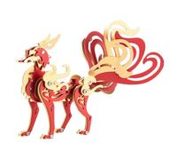 Kit di puzzle 3D in metallo cinese mitico modello creatura, 85 pezzi, montaggio fai da te Steampunk in metallo meccanico a nove code volpe, decorazioni creative da scrivania per ufficio e casa