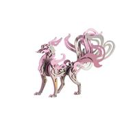 Kit di puzzle 3D in metallo cinese mitico modello creatura, 85 pezzi, montaggio fai da te Steampunk in metallo meccanico a nove code volpe, decorazioni creative da scrivania per ufficio e casa