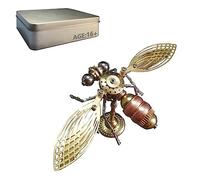 Kit di puzzle 3D in metallo meccanico, kit di montaggio fai da te, kit di montaggio 3D in metallo da costruire per adulti, ornamenti natalizi di compleanno (mosca)