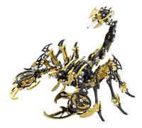 Kit di puzzle 3D in metallo Scorpione per adulti adolescenti modelli di assemblaggio meccanico Costruire ideale per regali e decorazioni, 454 pezzi (oro nero)