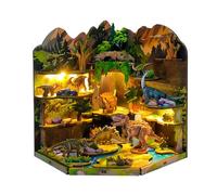 Kit di puzzle 3D in miniatura fai da te con dinosauri, diorama preistorico per adulti (Dinosaur Secret Realm)