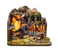 Kit di puzzle 3D in miniatura fai da te con dinosauro preistorico, diorama per adulti (Apocalisse di dinosauri)
