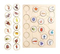Kit di Puzzle del Ciclo Vitale, Gioco di Abbinamento, Giocattolo Educativo per La Prima Infanzia, Puzzle di Crescita, Giocattoli Scientifici per, Quadrato