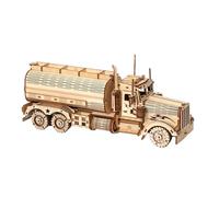 Kit di Puzzle Modello in Legno Artigianale Set Modello di Assemblaggio Camion Cisterna Giocattoli Educativi Fai Da Te Assemblaggio