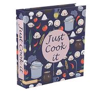 Kit di raccoglitori per ricette, 3 anelli, 21,6 x 28,9 cm, con 60 pagine, 12 divisori ed etichette per organizer per ricette di famiglia, design a grana