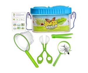 Kit di raccolta mosche per bambini - gabbia trasparente con spettatore e lente d'ingrandimento | Catcher a mosca per bambini | Strumento educativo per il campeggio nel cortile all'aperto aule della