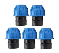 Kit di raccordi rapidi per tubi dell’acqua, 5 pezzi, accoppiatore diritto in plastica PE con filetto femmina per tubi PPR, PE e PVC, resistente all’alta pressione e a tenuta stagna (32xG1)