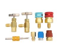 Kit di raccordi rapidi R1234YF, adattatore per rubinetto della bombola con chiusura automatica per il riempimento dell’impianto di climatizzazione dell’auto con R134a e R1234yf,