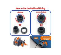 Kit di Raccordo per Paratia per Barili per Pioggia da 2 Pezzi con Tappi e Utensile per A Tazza, Kit di Connettori per Rubinetto In PVC da 1