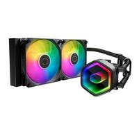 Kit di raffreddamento a liquido Cooler Master Masterliquid 240 Core II Lite ARGB - Ventole preinstallate - Tubi da 400 mm - Illuminazione Infinity Mirror - Nero