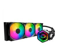 Kit di raffreddamento a liquido Cooler Master Masterliquid 360 Core II Lite ARGB - Ventole preinstallate - Tubi da 400 mm - Illuminazione Infinity Mirror - Nero