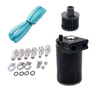 Kit di recupero olio per auto Kacepar con deflettore e filtro serbatoio di sfiato, compatibile con benzina e diesel in vari veicoli, tra cui auto, camion e SUV, nero