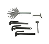 Kit di regolazione valvola motore moto, set di 6 strumenti in acciaio con spessimetro, chiavi per valvole da 8/9/10 mm, chiave a T