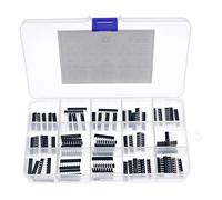 Kit di resistori di rete assortiti da 75 pezzi, 15 tipi, 1 x 9 pin 101 221 471 681 102 222 472 682 103 153 203 273 473 683 104 Con scatola Capacitance Meters