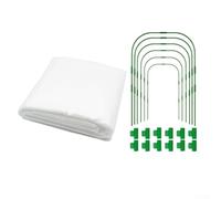 Kit di rete da giardino ultra fine con cerchi, 3 x 9 m, rete di protezione per piante per la lotta contro parassiti, uccelli e animali, include 6 anelli rinforzati, connettori e clip in acciaio