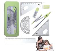 Kit di retrattori della geometrica di shatter -ofroof - set di strumenti di disegno studente | Uso di ingegneria scolastica di strumenti di matematica durevole, forniture di precisione per esa