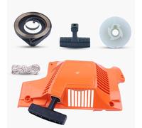 Kit di riavvolgimento del motorino di avviamento Kit di funi con impugnatura a molla della puleggia per Husqvarna 55 Rancher, 50, 51, 55 Chainsaw Sostituire le parti