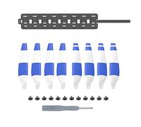 Kit di ricambi di ricambio per eliche Accessori di ricambio per ali con custodia pieghevole in silicone per DJI Mini 3 Pro (barra blu + borsa grigia)