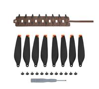 Kit di ricambi di ricambio per eliche Accessori di ricambio per ali con custodia pieghevole in silicone per DJI Mini 3 Pro (punta arancione + borsa marrone)