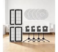 Kit di ricambi per Cecotec Conga X50 / X50 per robot aspirapolvere X-Treme, include 4 filtri, 4 mop, 4 sacchetti, 4 spazzole, adatto per modelli Cecotec (A)