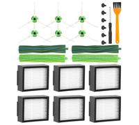 Kit di Ricambi per iRobot Roomba E5 E6 i7 i7+ i3 i3+ i4 i4+ i6 i6+ j7 j7, Accessori Ricambi Compatibile con Roomba Serie E & I & J, 4 Spazzola in Gomma, 6 Filtri HEPA, 6 Spazzole Laterali
